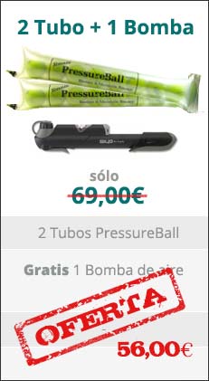 2 tubos presurizadores de pelotas de tenis y pádel PressureBall 1 bomba